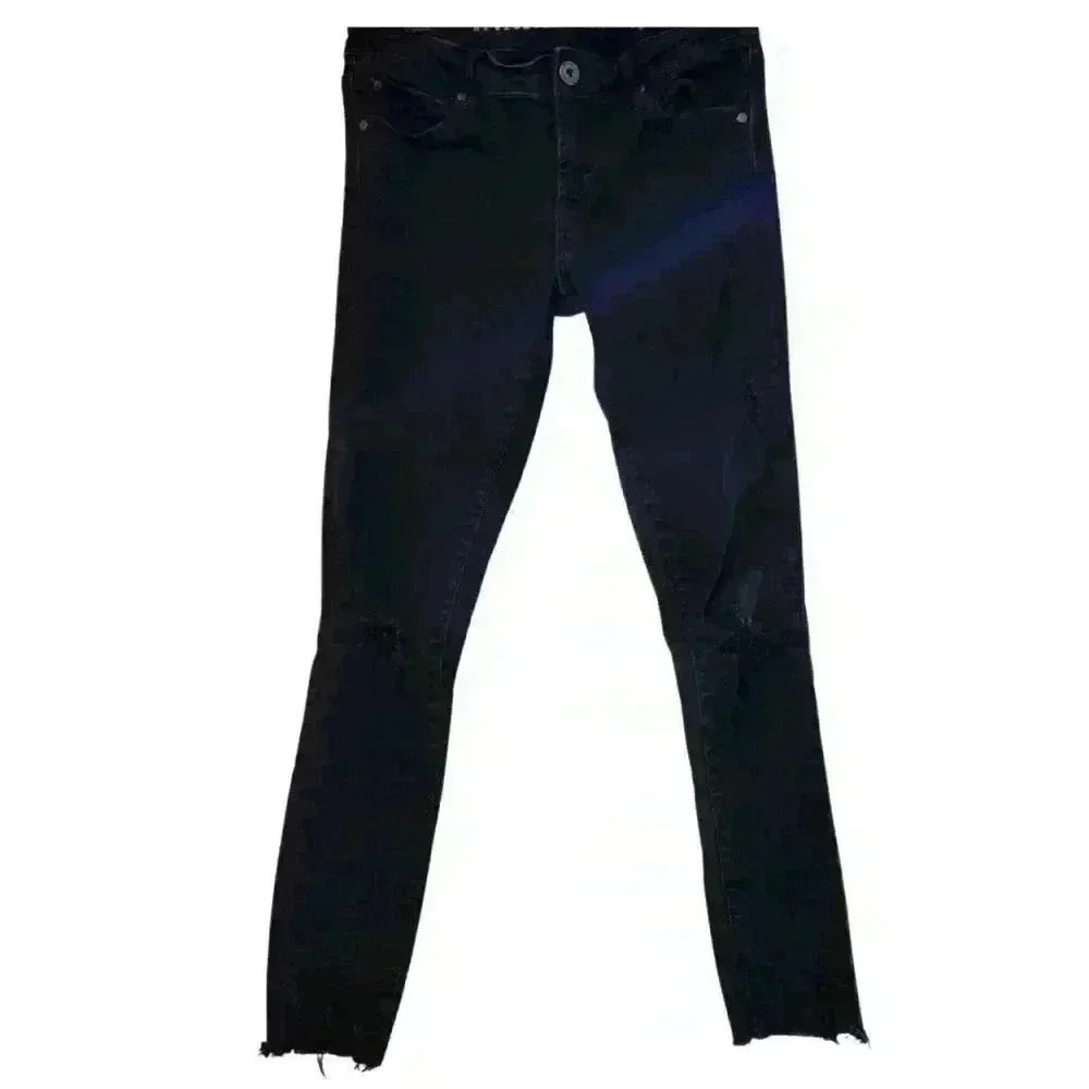 5. Black distressed raw hem jeans by Articles of society  size 24